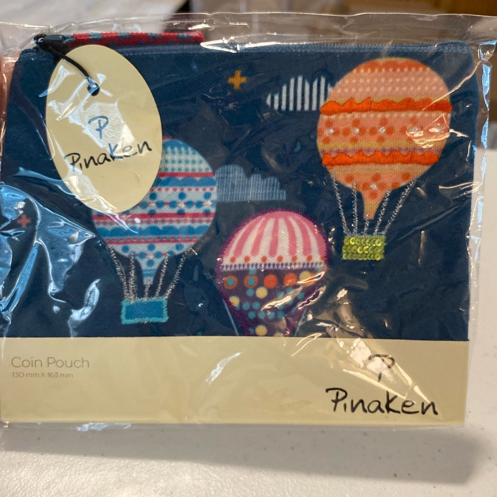 Blue Hot Air Balloon Coin Pouch